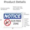 Signmission Gun Free Zone, 7 in W x Rectangle, Vinyl Decal OS-2PACK-NS-D-57-L-15756 - alternate 2